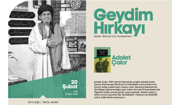 Söyleşi ve imza gününde konu: Geydim Hırkayı — haber görseli