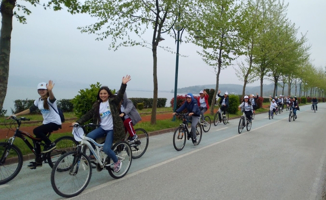 Sağlık için pedal çevirdiler — haber görseli