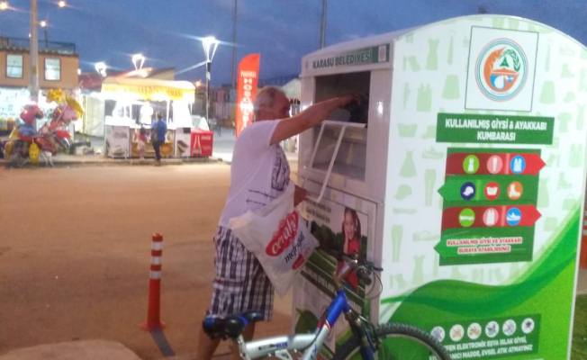 Karasu’da Giysi Kumbarasına Büyük İlgi — haber görseli
