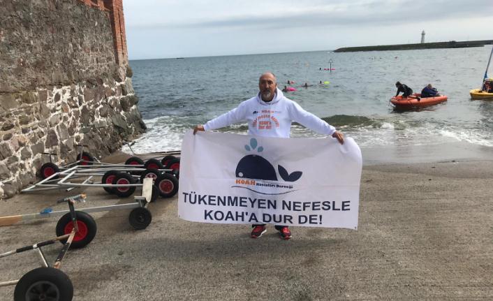 KOAH hastalığına dikkat çekmek için Kuzey Kanalı’nı yüzerek geçti — haber görseli