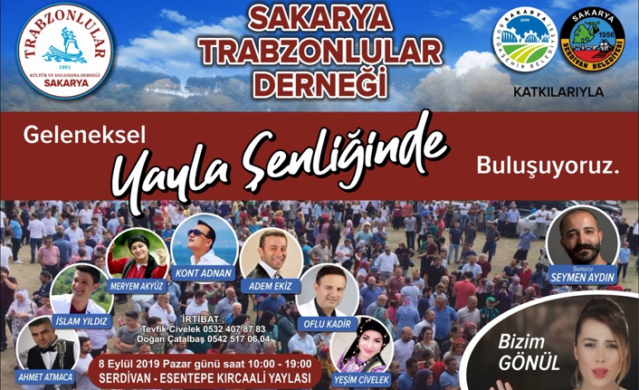 Sakarya Trabzonlular Derneği’nin yayla şenliği pazar günü yapılacak — haber görseli