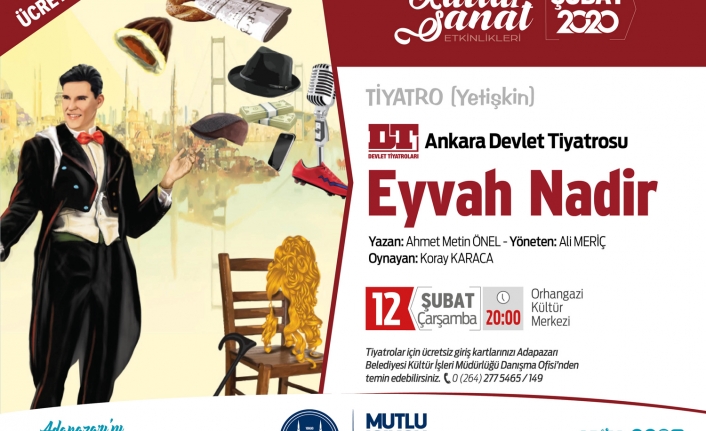 Devlet tiyatrosu ‘Eyvah Nadir’ çarşamba OKM’de  — haber görseli
