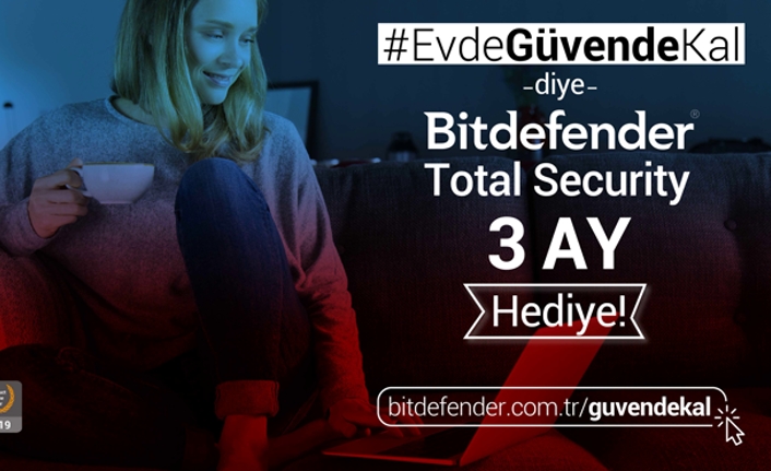Evde güvende kal diye bitdefender 3ay boyunca ücretsiz — haber görseli