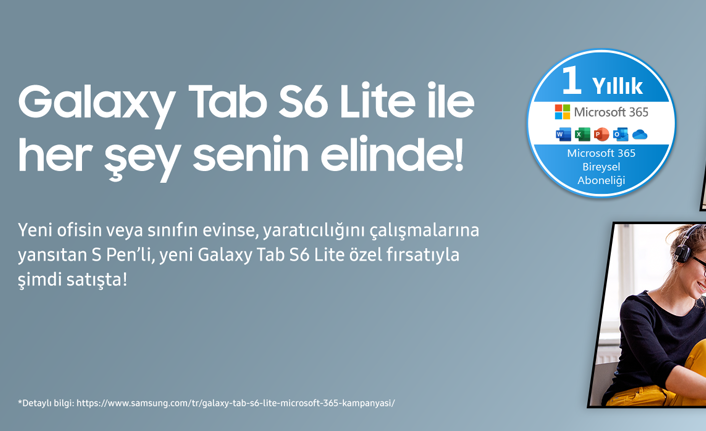 Galaxy Tab S6 Lite şimdi Microsoft 365 Bireysel aboneliği ile birlikte!  — haber görseli