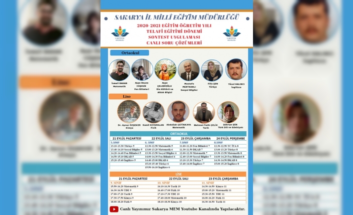 Telafi Eğitimi Son Testin Canlı Soru Çözümleri TV 264 ve Youtube Kanalında — haber görseli