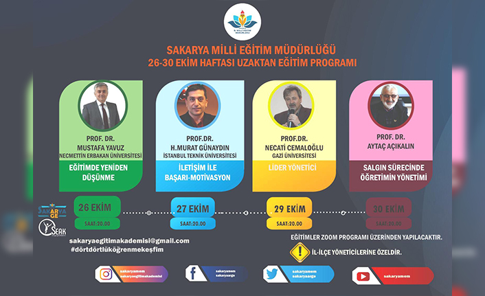 Sakarya MEM’den Uzaktan Eğitim Konferansları — haber görseli
