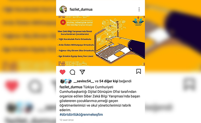 Sakarya'dan 4 öğrenci "Siber Zekâ Bilgi Yarışması"nda başarılı oldu. — haber görseli