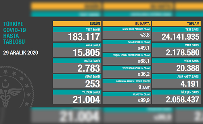 Türkiye'de son 24 saatte 253 kişi vefat etti! — haber görseli