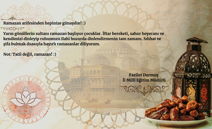 Durmuş’tan Öğrencilere "Hayırlı Ramazanlar" — haber görseli