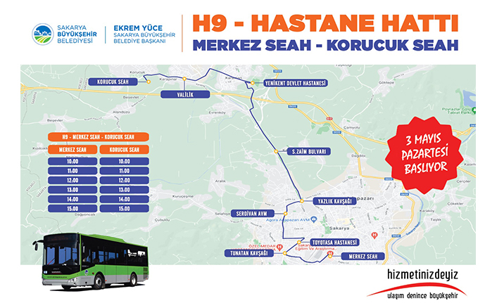 Hastane ulaşımına yeni hat: H9 — haber görseli