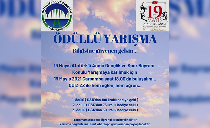 Mithatpaşa Ortaokulu’ndan 19 Mayıs Bilgi Yarışması — haber görseli