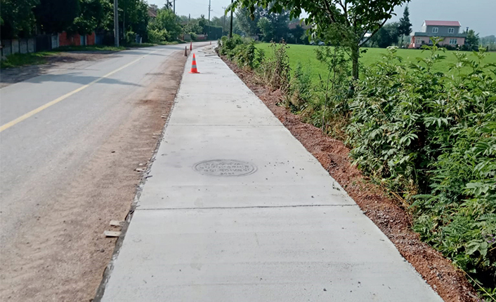Doğancılarda beton yaya yolu tamamlandı — haber görseli