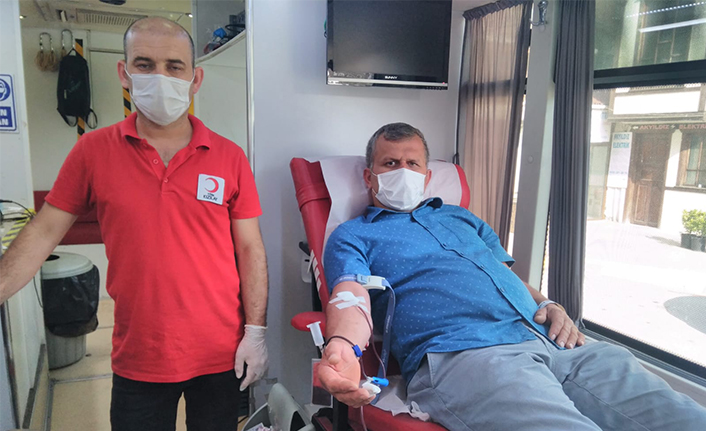 Kan bağışı etkinliğine taraklılardan yoğun ilgi — haber görseli