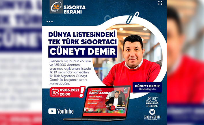 Uluslararası Ödüllü Acente Cüneyt Demir Canlı Yayında Başarısını Anlatacak — haber görseli