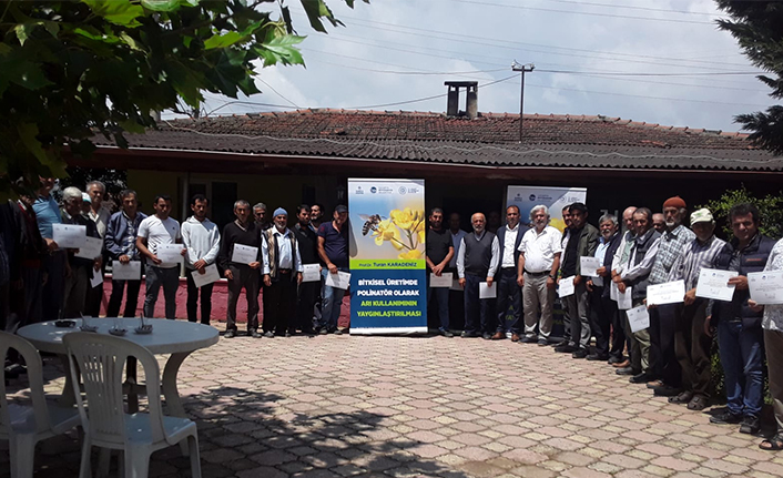 Bitkisel üretimde arı kullanımının yaygınlaşması için verilen eğitimler sona erdi — haber görseli