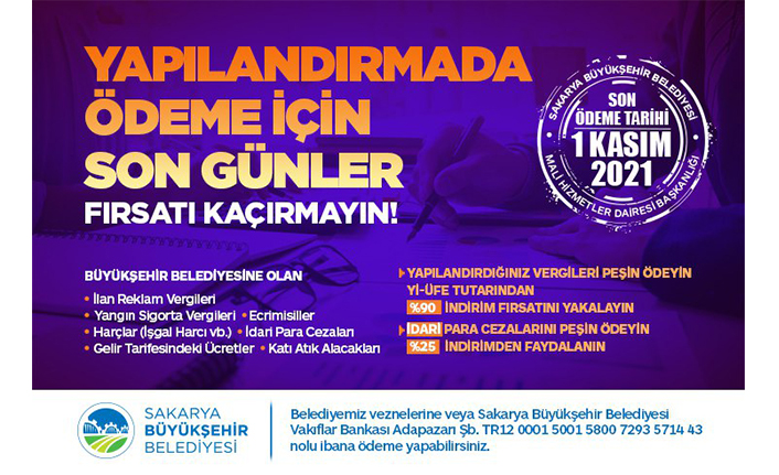 Yapılandırılan ödemeler için son gün 1 Kasım — haber görseli
