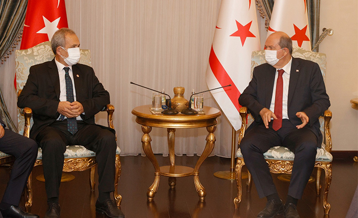 TGF Cumhurbaşkanı Ersin Tatar'ı ziyaret etti — haber görseli