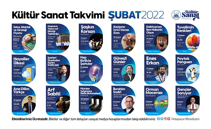 Adapazarı BelediyesiŞubat Etkinliklerini Açıkladı — haber görseli