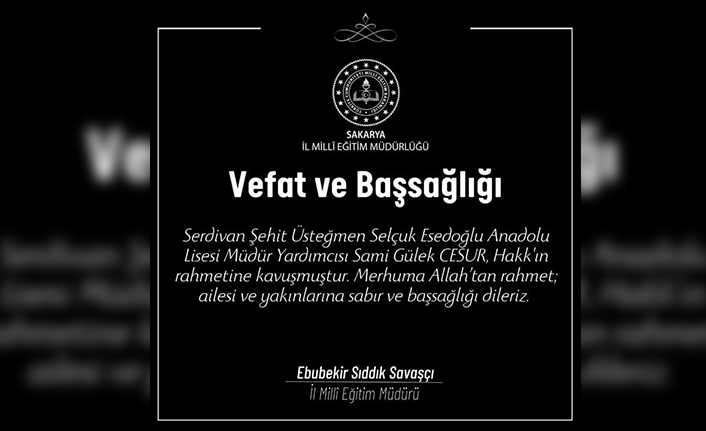 Eğitim Camiasında Acı Kayıp — haber görseli