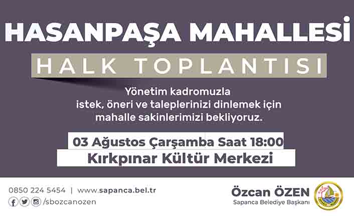 Bu Ay ki Halk Toplantısı, Hasanpaşa Mahallesi’nde Gerçekleşecek — haber görseli