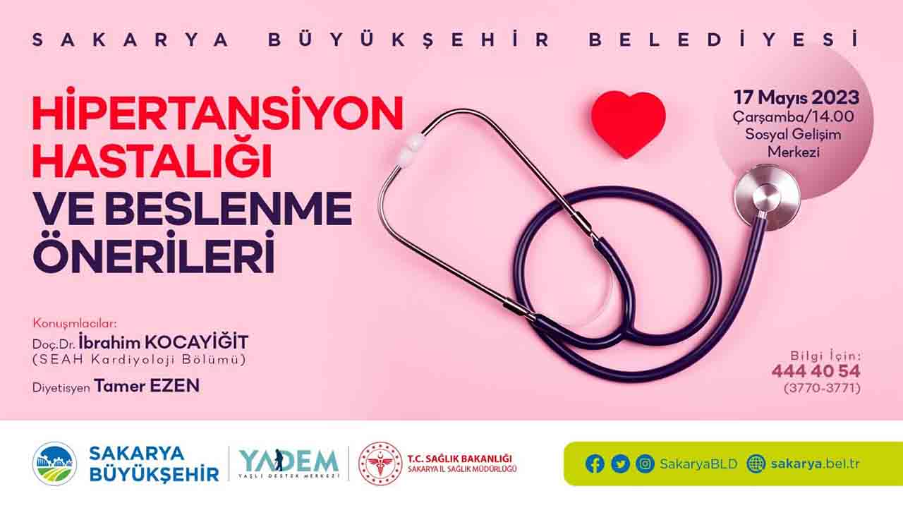 Hipertansiyon hastalığı ve beslenme önerileri SGM’de konuşulacak — haber görseli