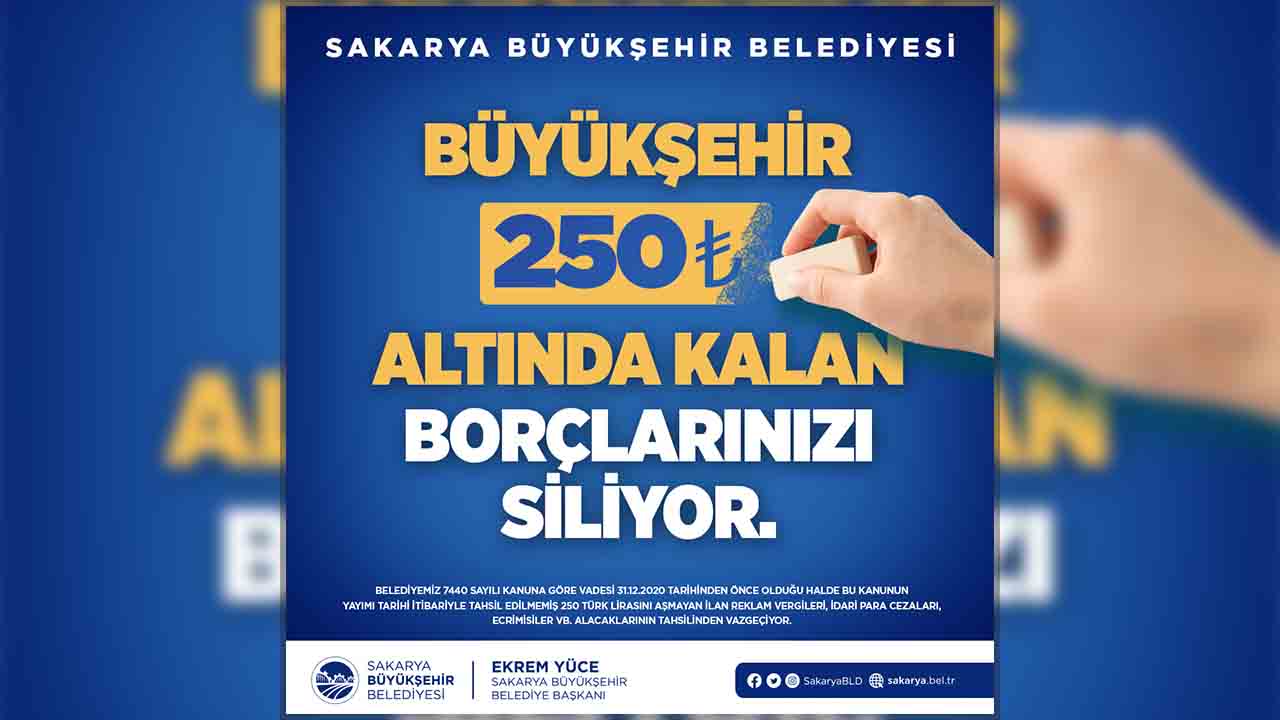 Büyükşehir 250 TL altında kalan borçları siliyor — haber görseli