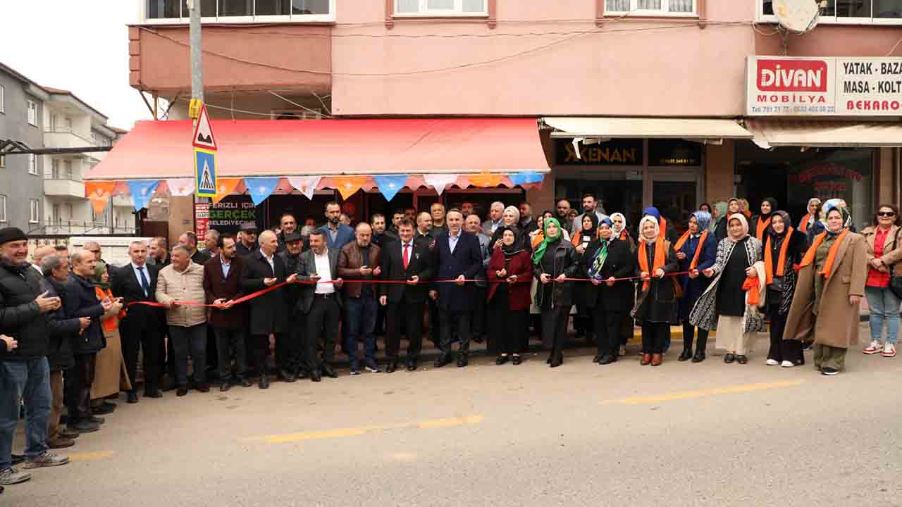 Ferizli seçim irtibat bürosunda coşkulu açılış — haber görseli