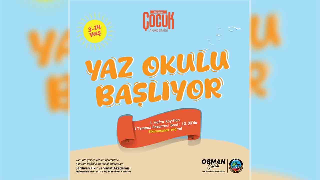 Serdivan Çocuk Akademisi’nde Yaz dönemi başlıyor — haber görseli